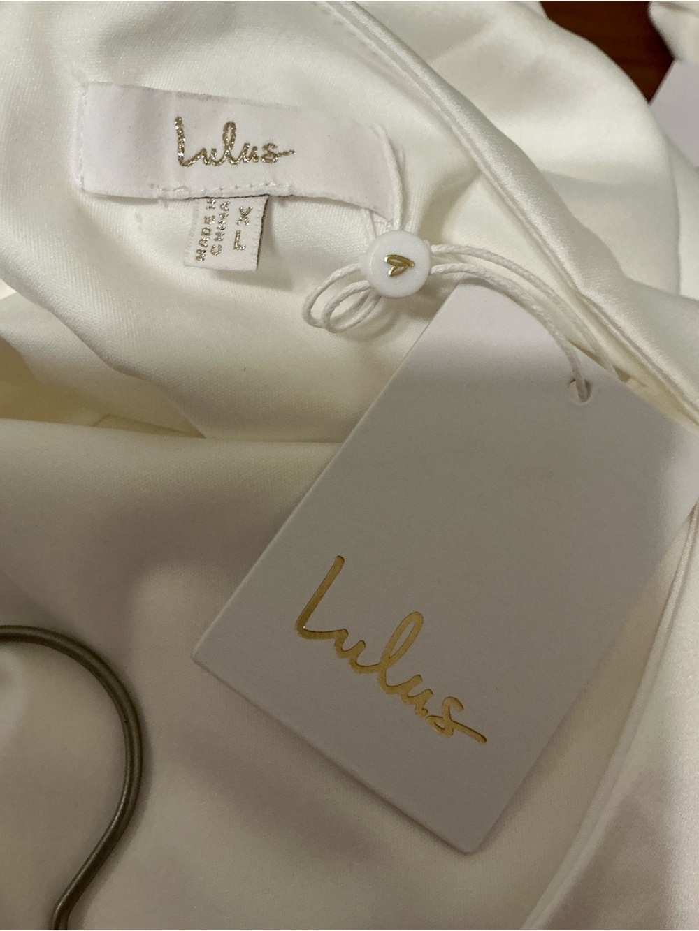 NWT Lulu’s Effortlessly Sensational White Satin Backless Maxi Wedding Dress L XL - Picture 10 of 11
